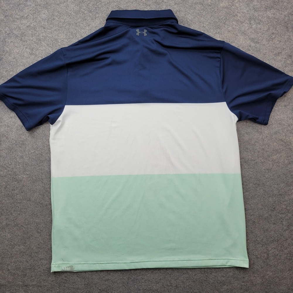 Under Armour Polo Shirt Mens XL Colorblock The Playoff Golf Performance Top - Picture 4 of 9